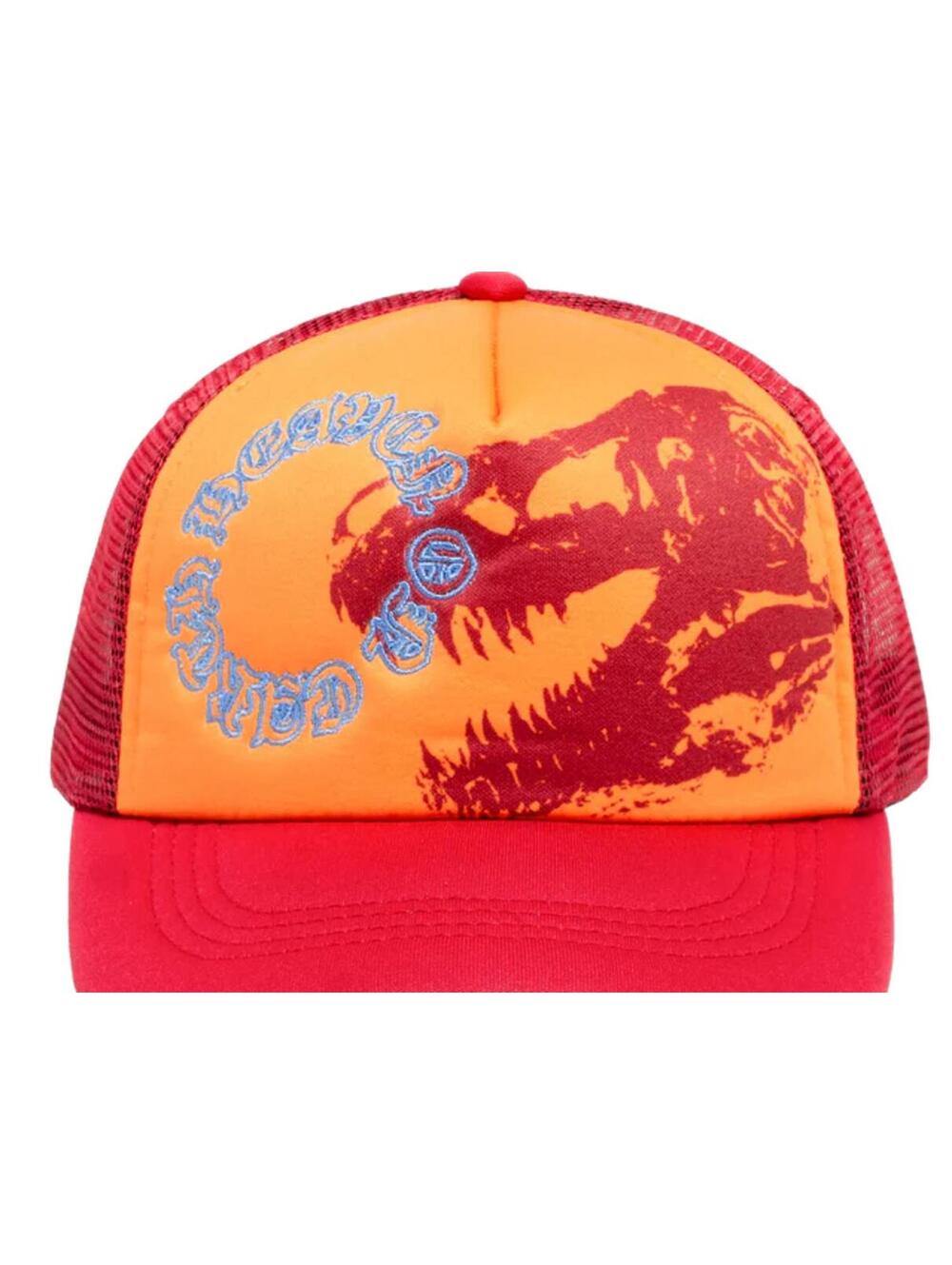 "Heaven On Earth" Red T-Rex Skull Adjustable Snapback Trucker Hat